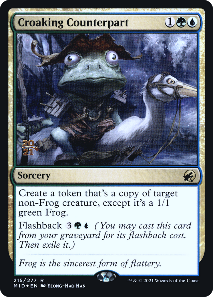 Croaking Counterpart (PRE-215) [Innistrad: Midnight Hunt Promos] Foil MTG Single Wizards of the Coast
