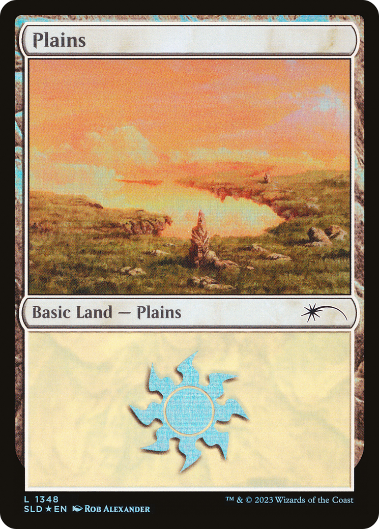 Plains (1348) (SLD-1348) [Secret Lair] Drop Foil MTG Single Wizards of the Coast