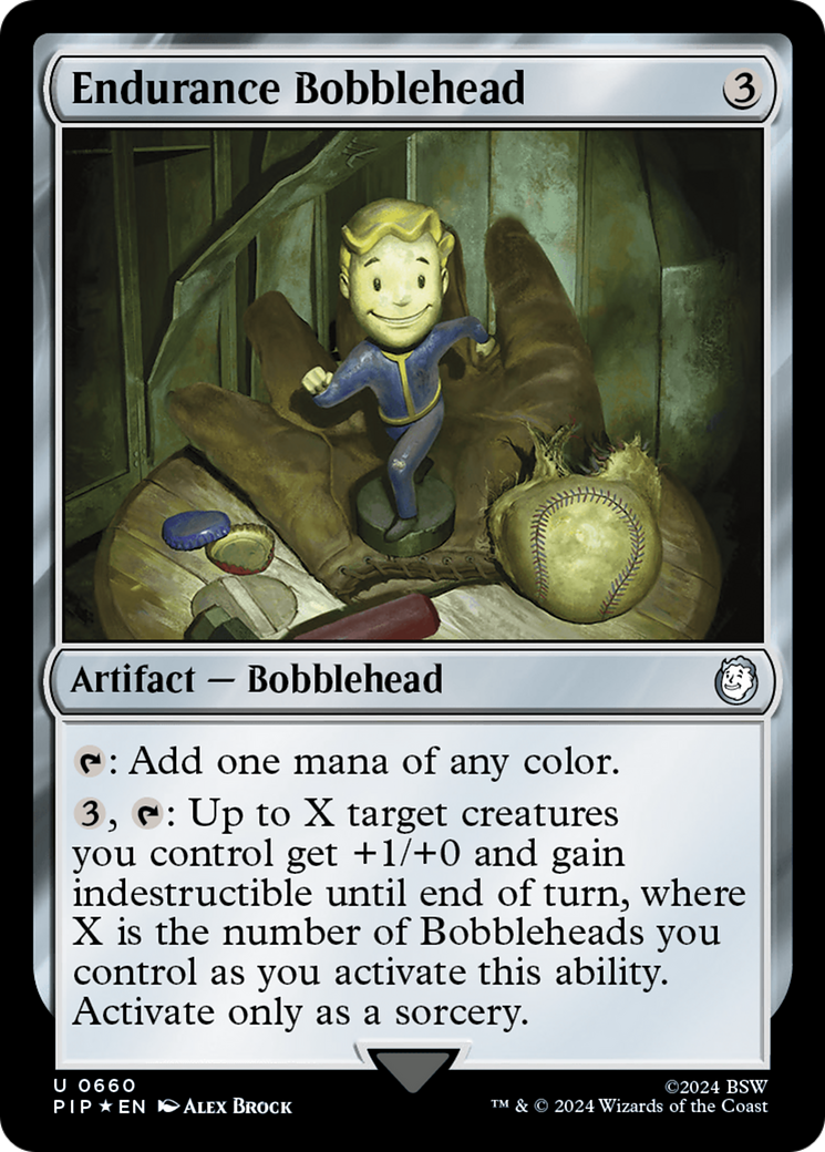 Endurance Bobblehead (Surge Foil) [Fallout] MTG Single Magic: The Gathering