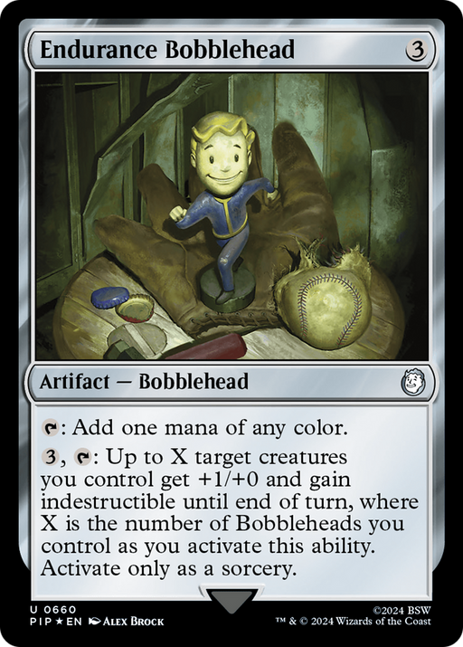 Endurance Bobblehead (Surge Foil) (PIP-660) [Fallout] Foil MTG Single Wizards of the Coast