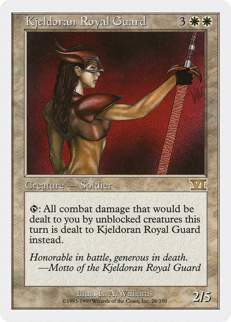 Kjeldoran Royal Guard (6ED-028) [Classic Sixth Edition] MTG Single Wizards of the Coast