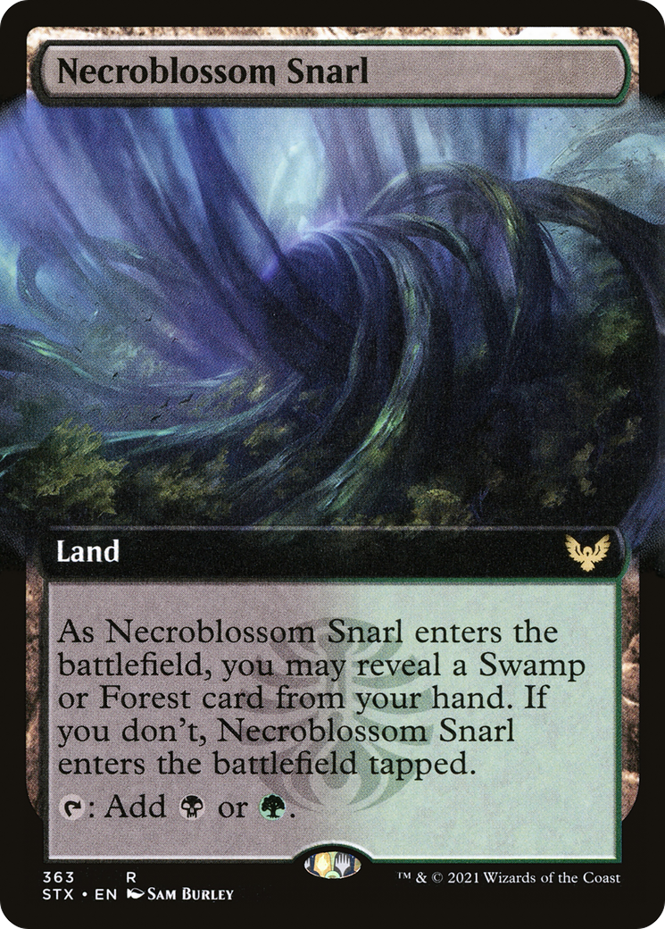 Necroblossom Snarl (STX-363) [Strixhaven: School of Mages] (Extended Art) Foil MTG Single Wizards of the Coast