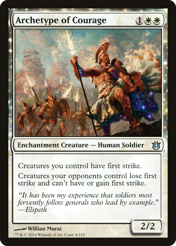 Archetype of Courage (BNG-004) [Born of the Gods] MTG Single Wizards of the Coast