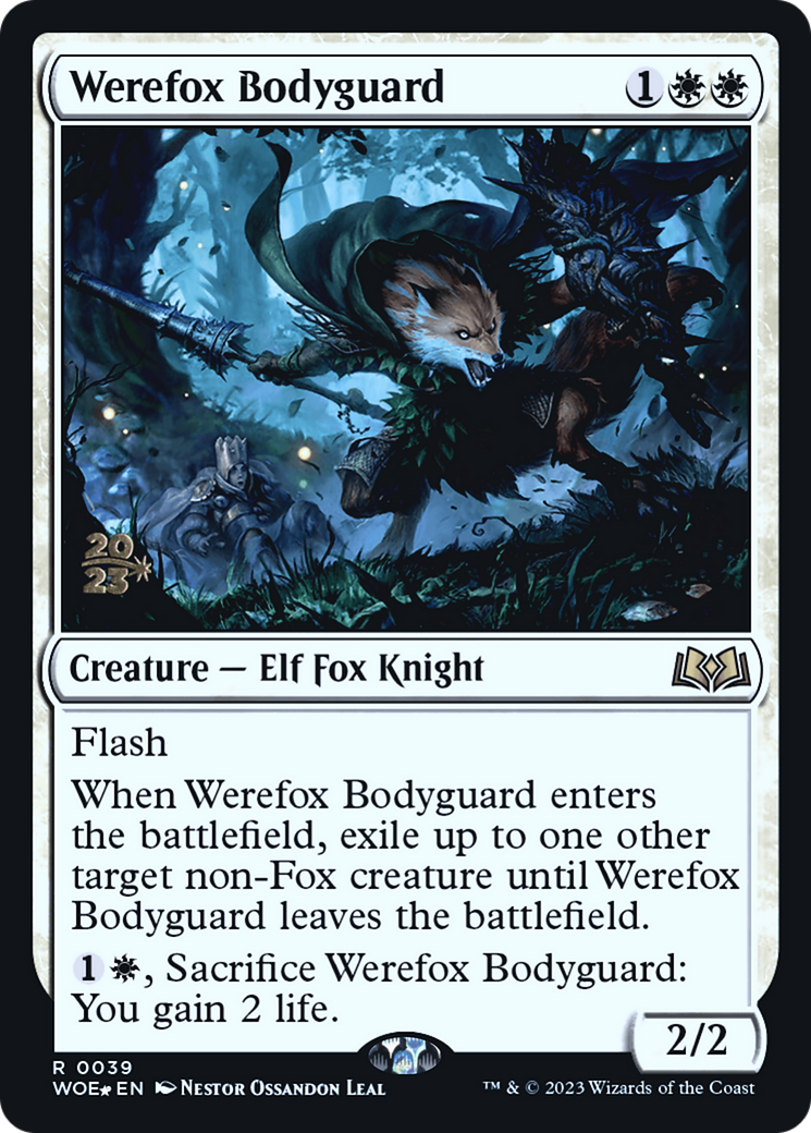 Werefox Bodyguard (PRE-039) [Wilds of Eldraine Promos] Foil MTG Single Wizards of the Coast
