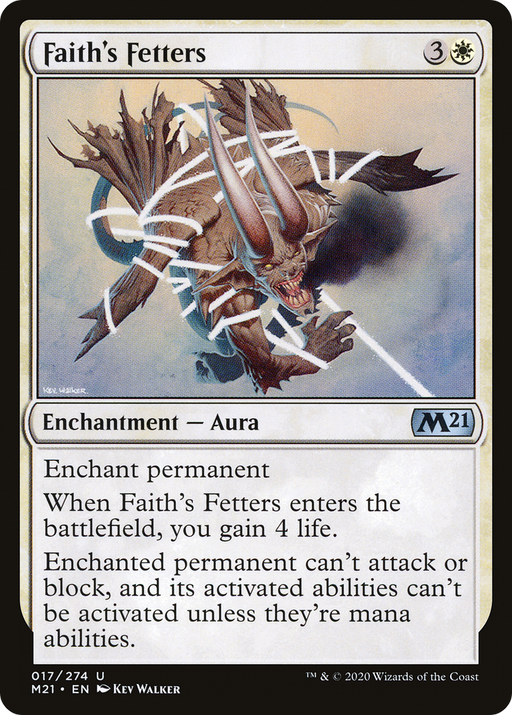 Faith's Fetters (M21-017) [Core Set 2021] Foil MTG Single Wizards of the Coast
