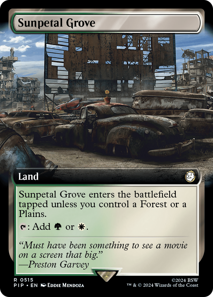 Sunpetal Grove (PIP-515) [Fallout] (Extended Art) MTG Single Wizards of the Coast