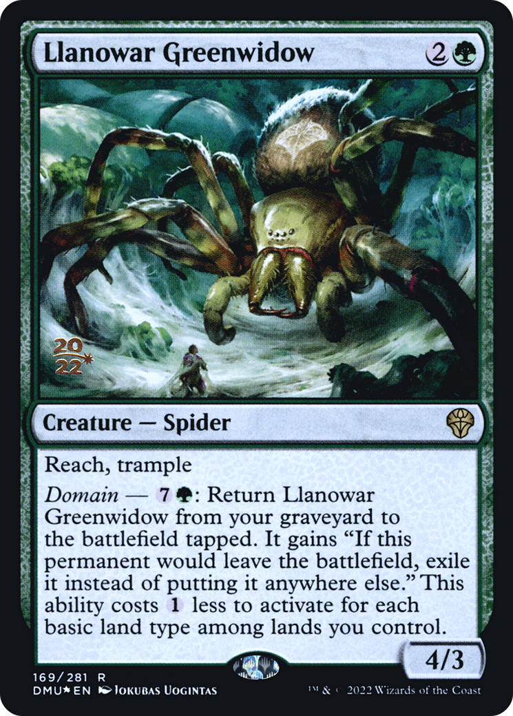 Llanowar Greenwidow (PRE-169) [Dominaria United Promos] Foil MTG Single Wizards of the Coast