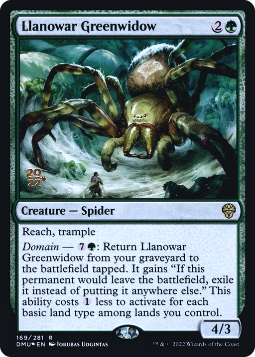 Llanowar Greenwidow (PRE-169) [Dominaria United Promos] Foil MTG Single Wizards of the Coast