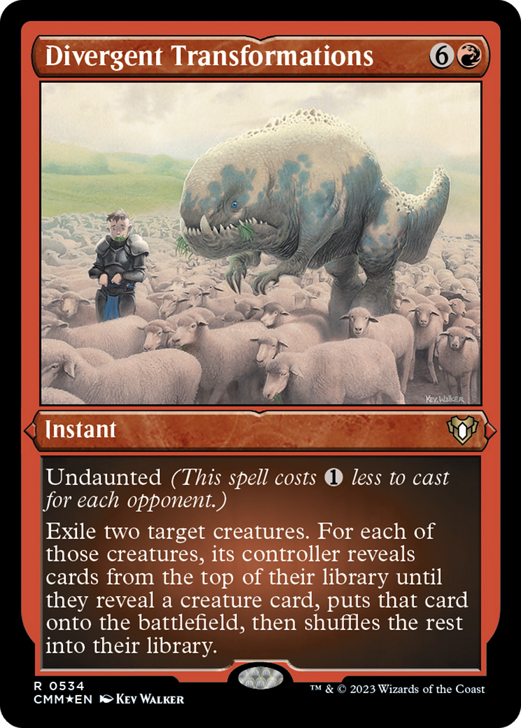 Divergent Transformations (CMM-534) [Commander Masters] Etched Foil MTG Single Wizards of the Coast