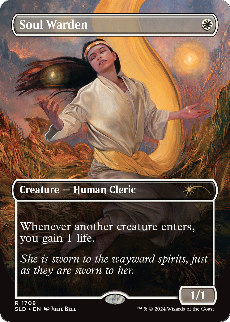 Soul Warden (1708) (SLD-1708) [Secret Lair] Drop (Borderless) Foil MTG Single Wizards of the Coast
