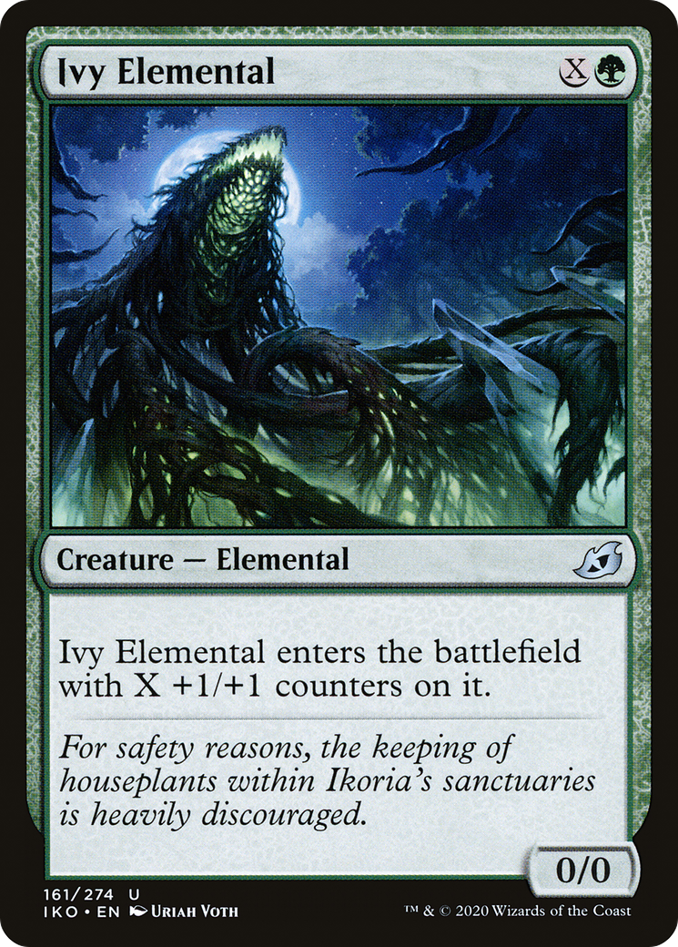 Ivy Elemental (IKO-161) [Ikoria: Lair of Behemoths] Foil MTG Single Wizards of the Coast