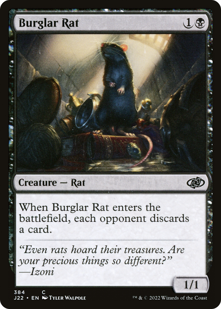 Burglar Rat (J22-384) [Jumpstart 2022] MTG Single Wizards of the Coast