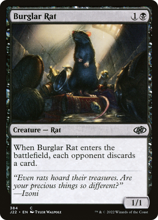 Burglar Rat (J22-384) [Jumpstart 2022] MTG Single Wizards of the Coast