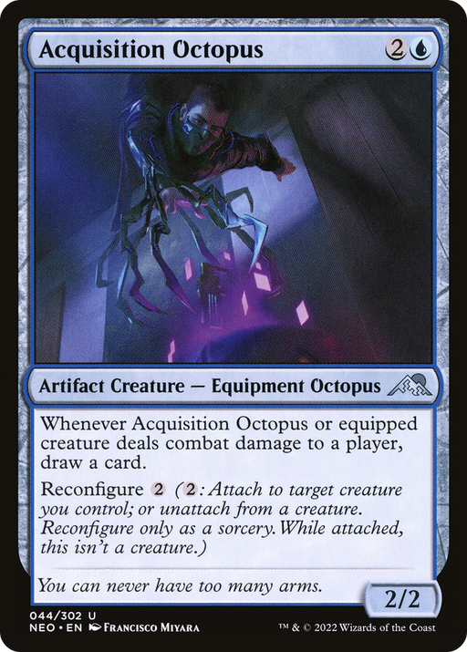Acquisition Octopus (NEO-044) [Kamigawa: Neon Dynasty] Foil MTG Single Wizards of the Coast