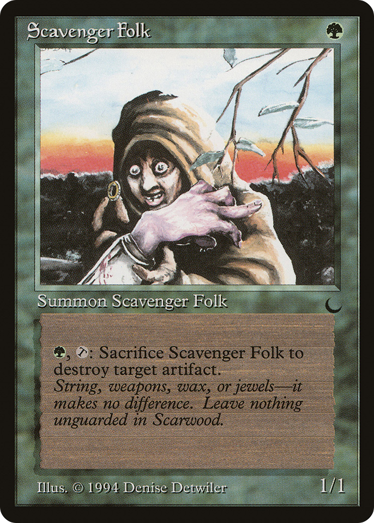 Scavenger Folk (DRK-087) [Oldschool] The Dark MTG Single Wizards of the Coast