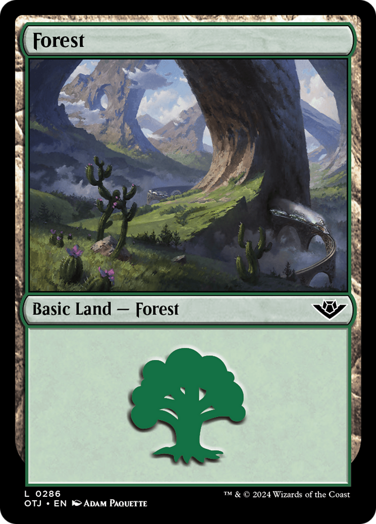 Forest (0286) (OTJ-286) [Outlaws of Thunder Junction] MTG Single Wizards of the Coast