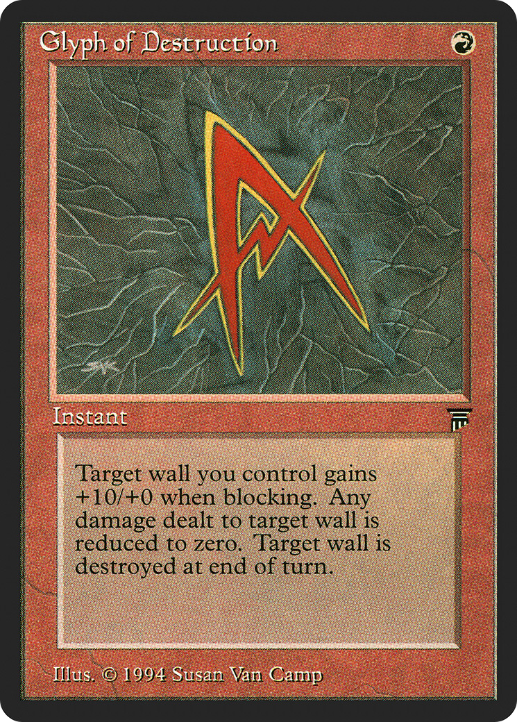 Glyph of Destruction (LEG-150) [Oldschool] Legends MTG Single Wizards of the Coast