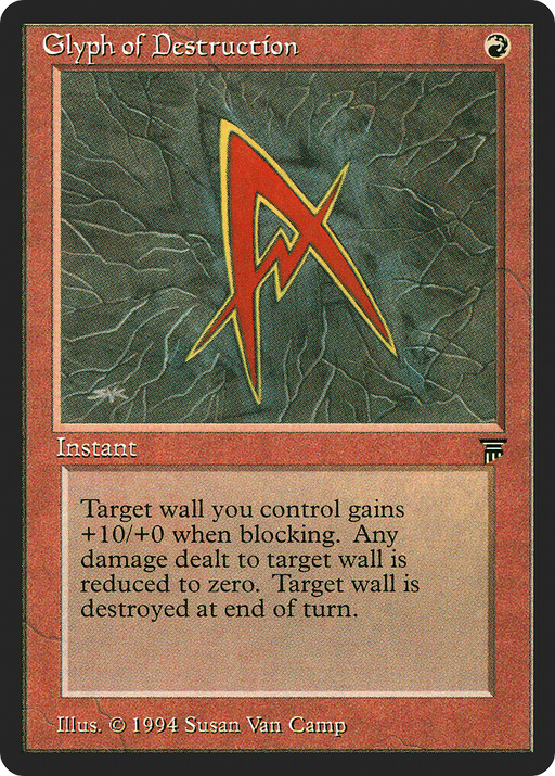 Glyph of Destruction (LEG-150) [Oldschool] Legends MTG Single Wizards of the Coast