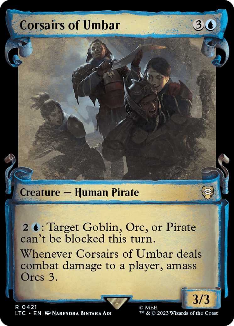 Corsairs of Umbar (Showcase Scrolls) (LTC-421) [Tales of Middle-earth Commander] (Showcase) Foil MTG Single Wizards of the Coast