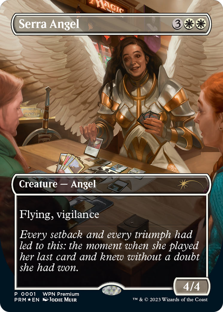 Serra Angel (WPN-001) [Misc] Wizards Play Network 2024 (Borderless) Foil MTG Single Wizards of the Coast