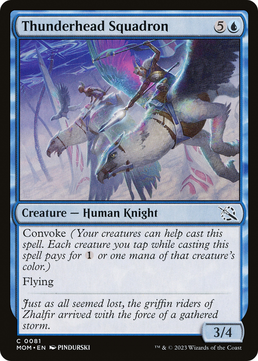 Thunderhead Squadron (MOM-081) [March of the Machine] Foil MTG Single Wizards of the Coast