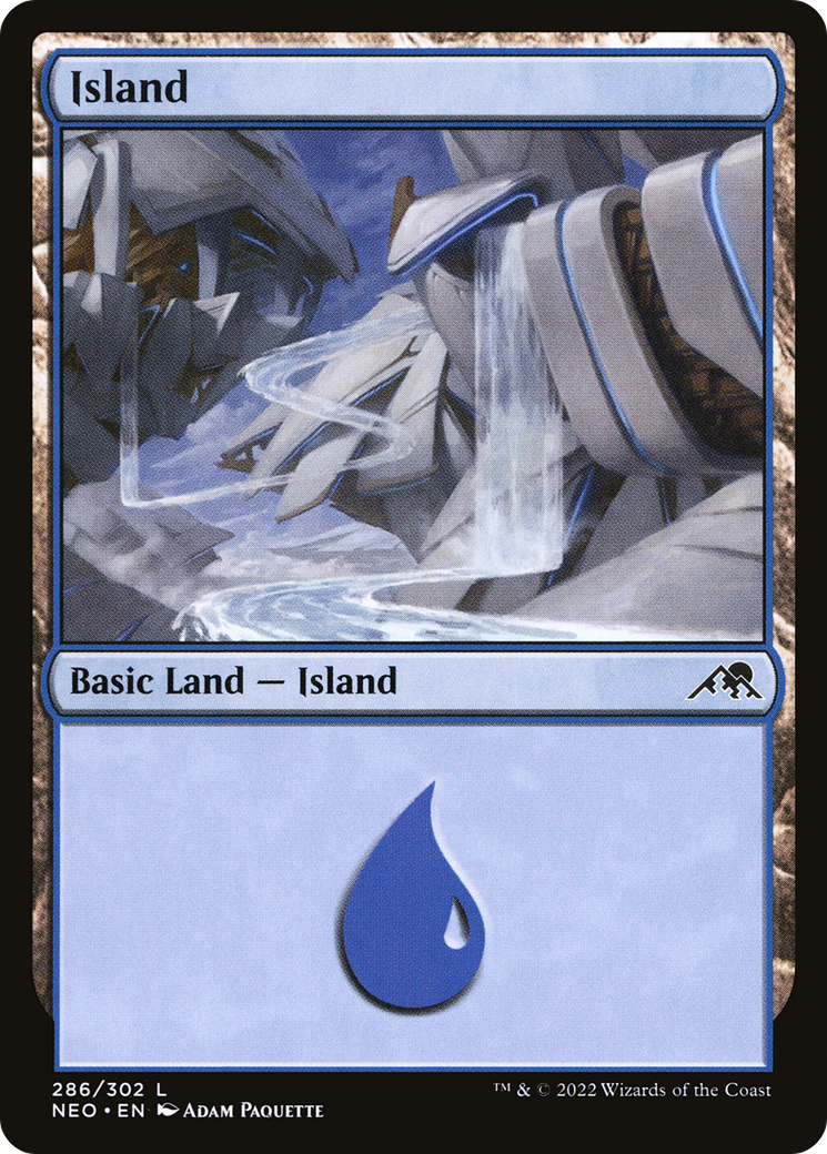 Island (NEO-286) [Kamigawa: Neon Dynasty] MTG Single Wizards of the Coast