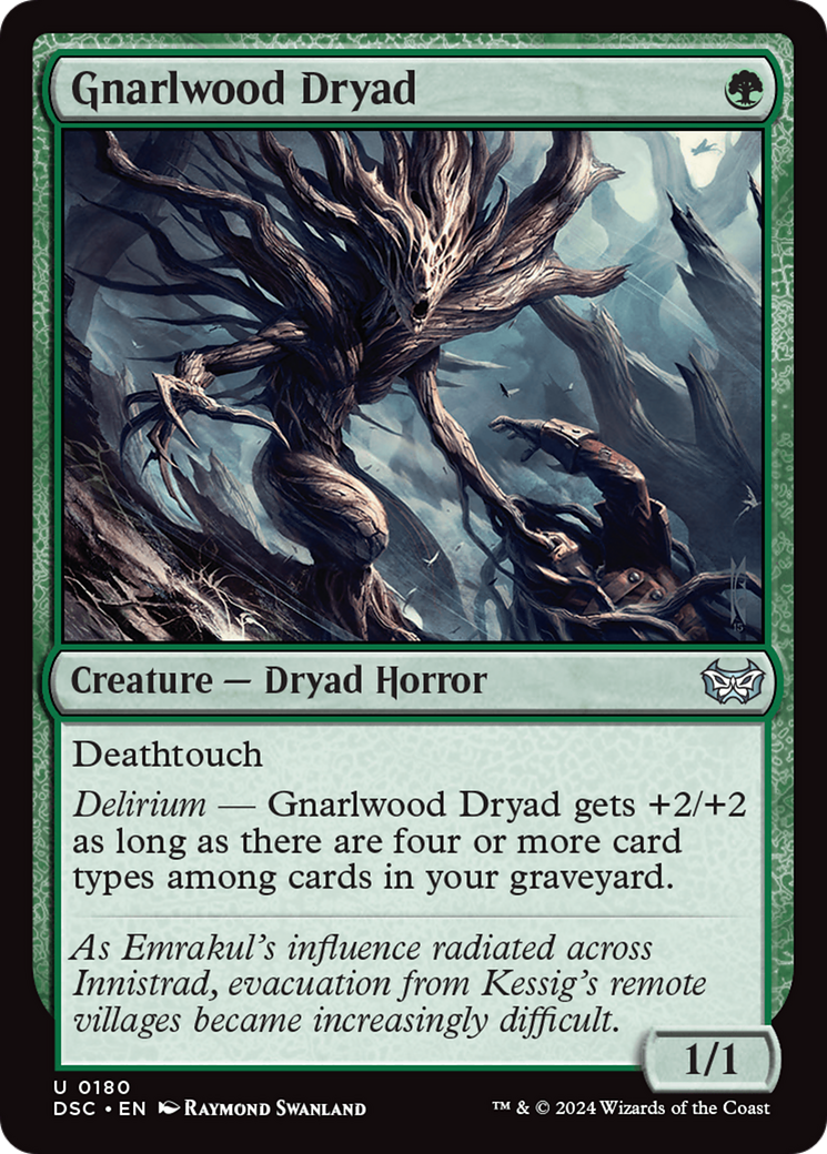 Gnarlwood Dryad (DSC-180) [Duskmourn: House of Horror Commander] MTG Single Wizards of the Coast