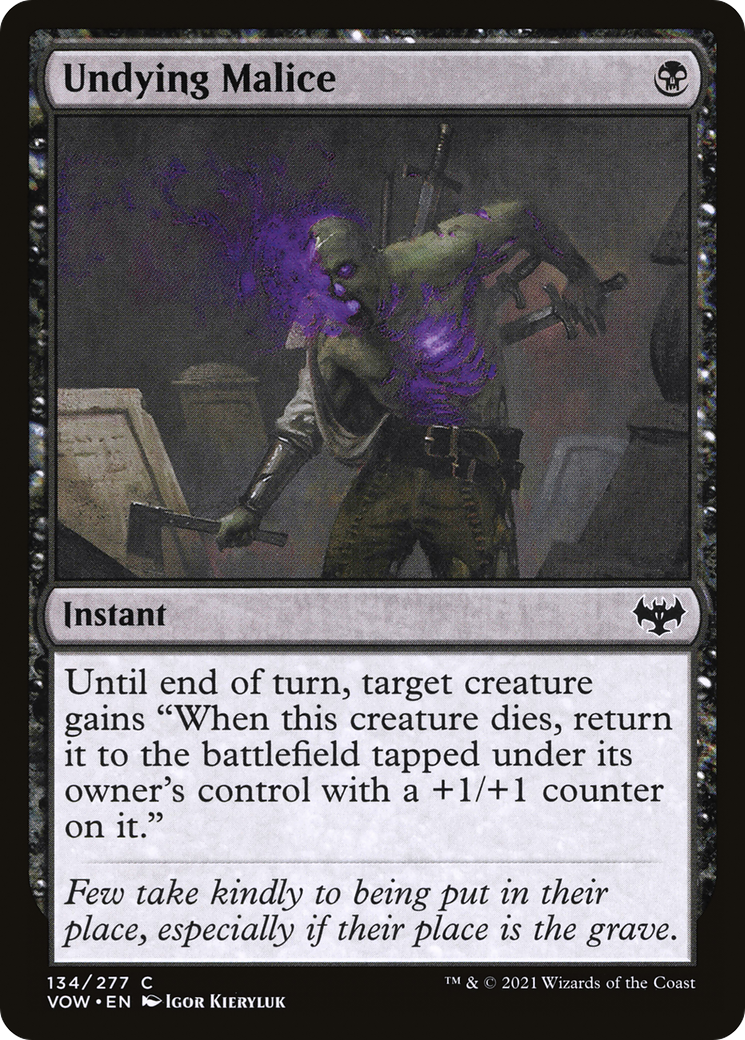 Undying Malice (VOW-134) [Innistrad: Crimson Vow] Foil MTG Single Wizards of the Coast