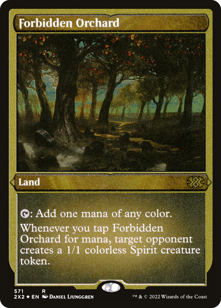 Forbidden Orchard (Foil Etched) (2X2-571) [Double Masters 2022] Foil MTG Single Wizards of the Coast