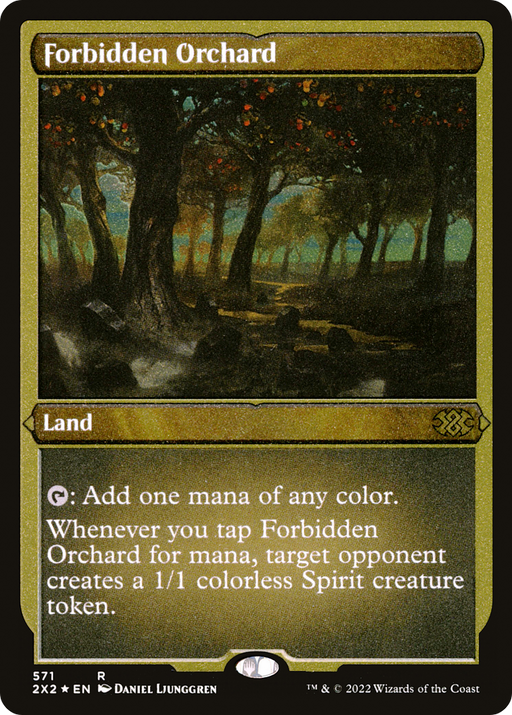 Forbidden Orchard (Foil Etched) (2X2-571) [Double Masters 2022] Foil MTG Single Wizards of the Coast