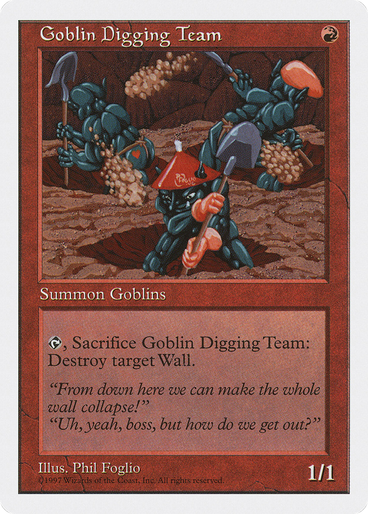 Goblin Digging Team (5ED-234) [Fifth Edition] MTG Single Wizards of the Coast