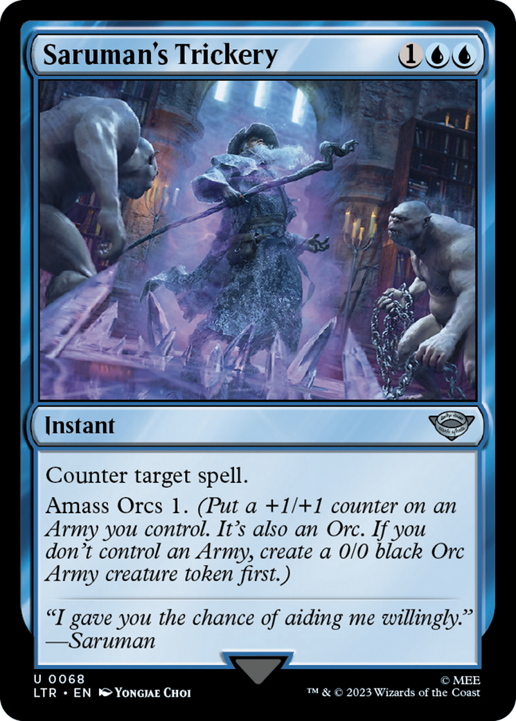 Saruman's Trickery (LTR-068) [The Lord of the Rings: Tales of Middle-earth] Foil MTG Single Wizards of the Coast
