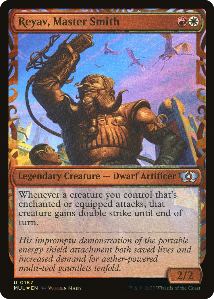Reyav, Master Smith (MUL-187) [Multiverse Legends] (Showcase) Foil MTG Single Wizards of the Coast