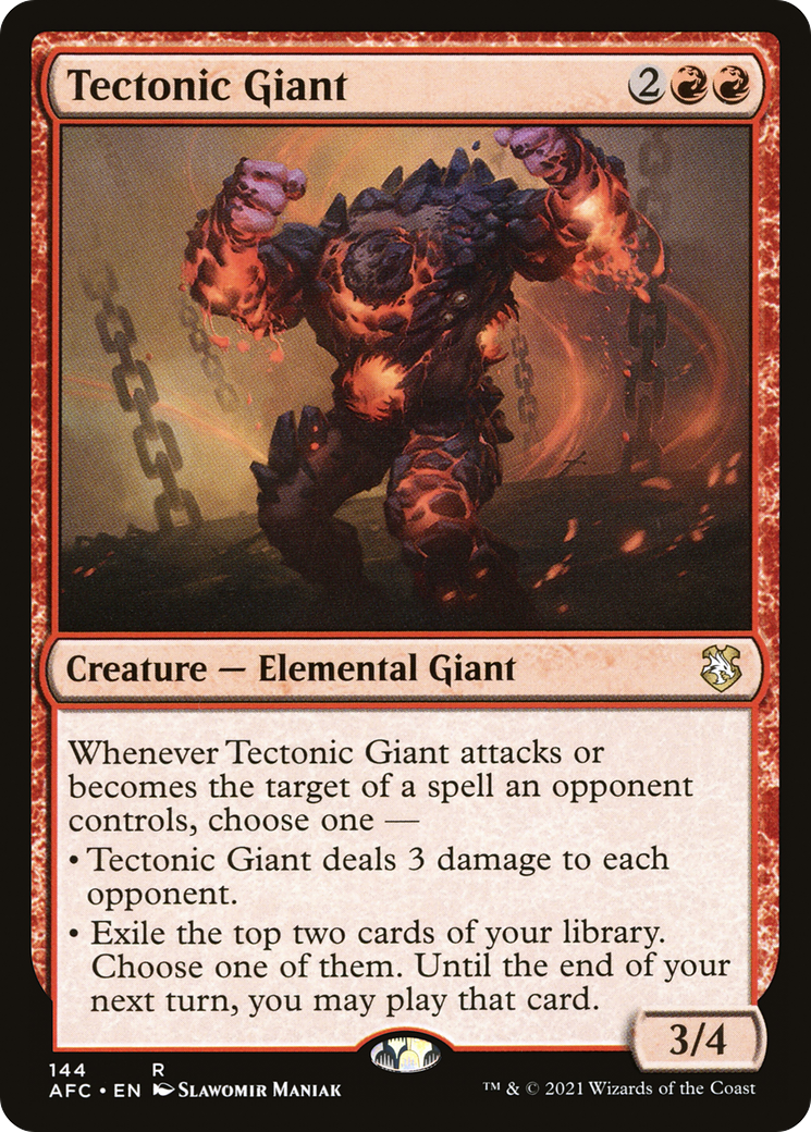 Tectonic Giant (AFC-144) [Forgotten Realms Commander] MTG Single Wizards of the Coast