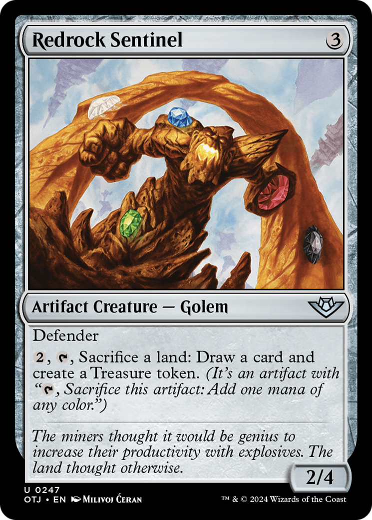 Redrock Sentinel (OTJ-247) [Outlaws of Thunder Junction] Foil MTG Single Wizards of the Coast