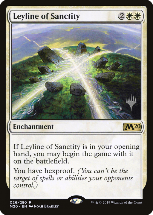Leyline of Sanctity (PPM20-26P) [Core Set 2020 Promos] MTG Single Wizards of the Coast