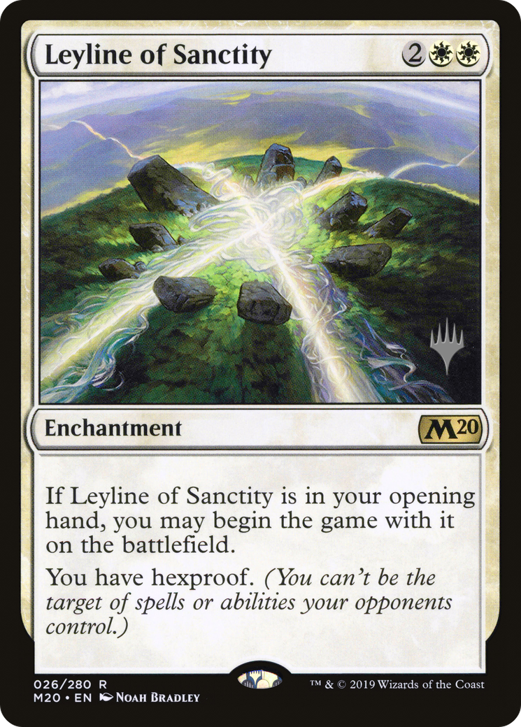 Leyline of Sanctity (PPM20-26P) [Core Set 2020 Promos] Foil MTG Single Wizards of the Coast