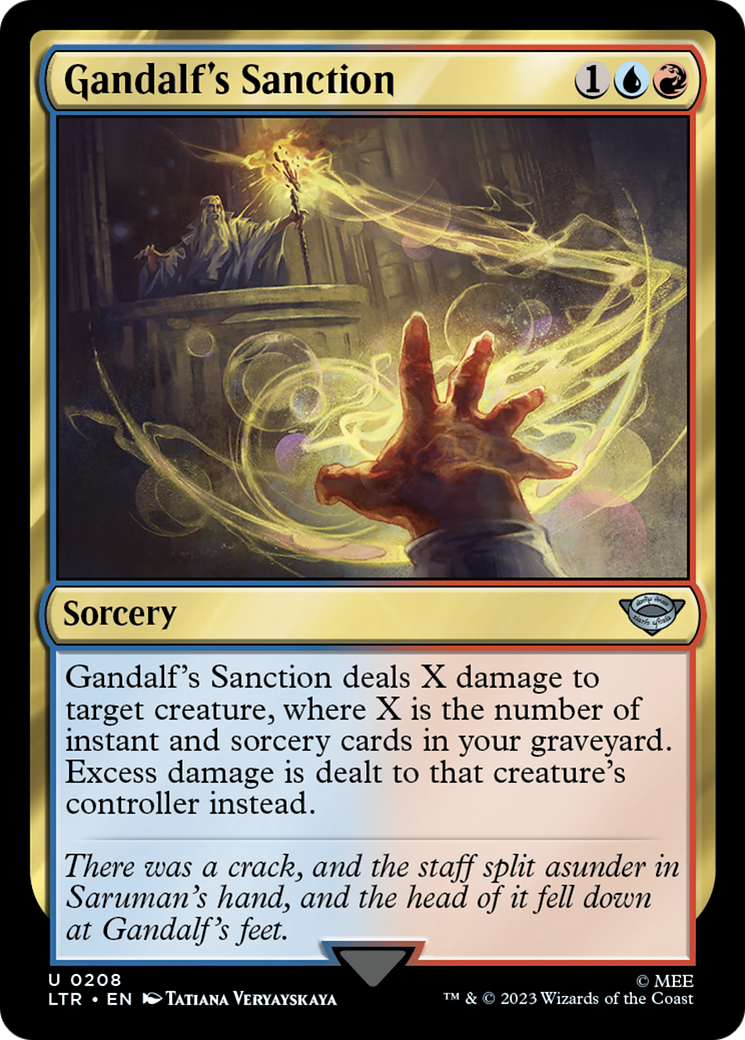 Gandalf's Sanction (LTR-208) [The Lord of the Rings: Tales of Middle-earth] MTG Single Wizards of the Coast