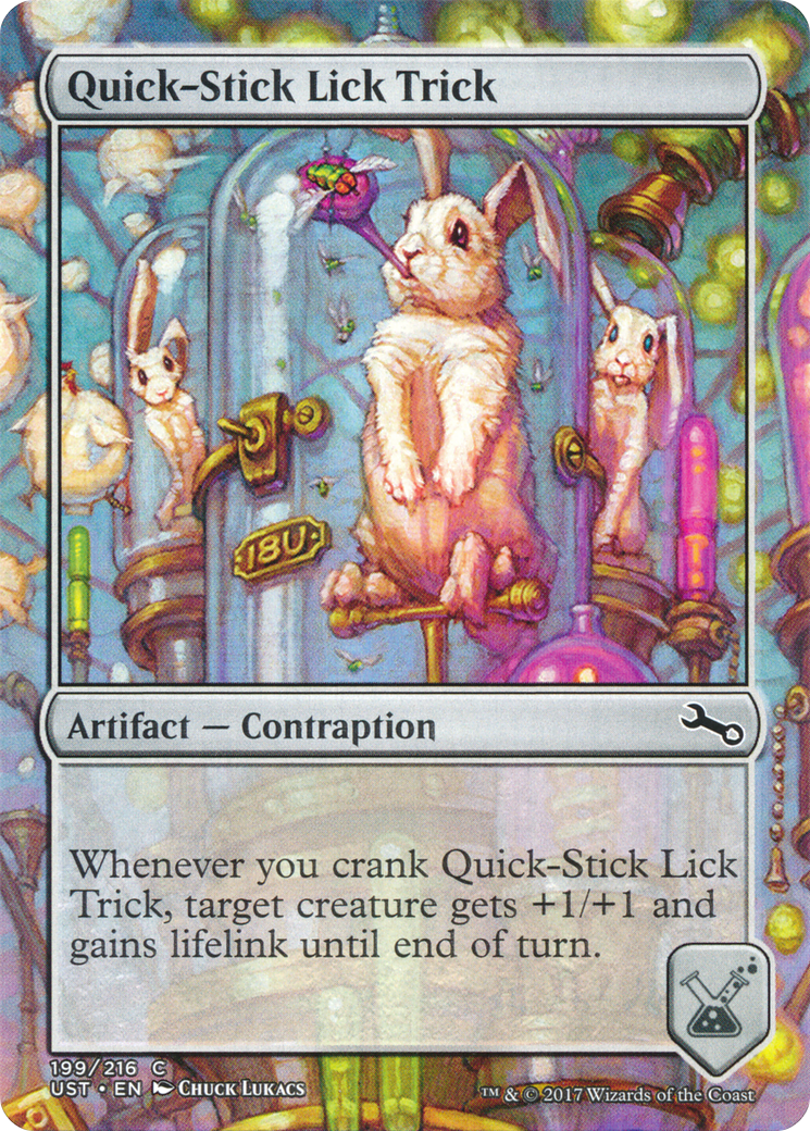 Quick-Stick Lick Trick (UST-199) [Unstable] (Borderless) Foil MTG Single Wizards of the Coast
