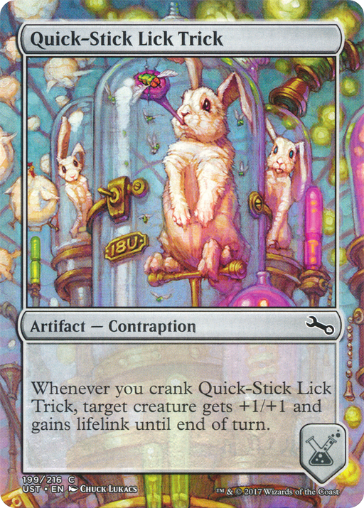 Quick-Stick Lick Trick (UST-199) [Unstable] (Borderless) Foil MTG Single Wizards of the Coast