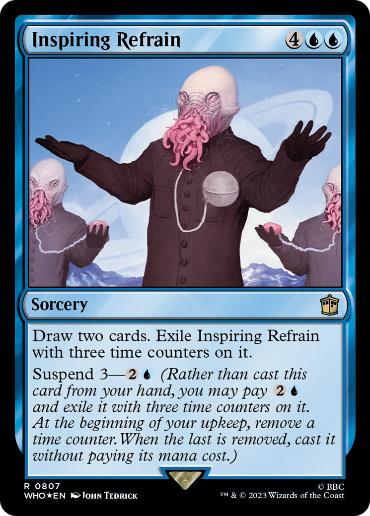 Inspiring Refrain (Surge Foil) (WHO-807) [Doctor Who] Foil MTG Single Wizards of the Coast
