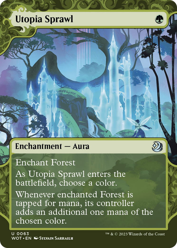 Utopia Sprawl (WOT-063) [Wilds of Eldraine: Enchanting Tales] (Showcase) (Borderless) MTG Single Wizards of the Coast