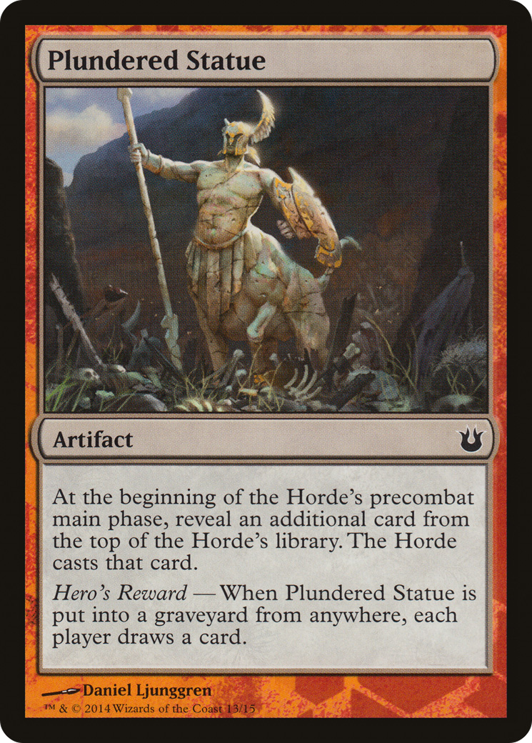 Plundered Statue (HERO-) [Battle the Horde] MTG Single Wizards of the Coast