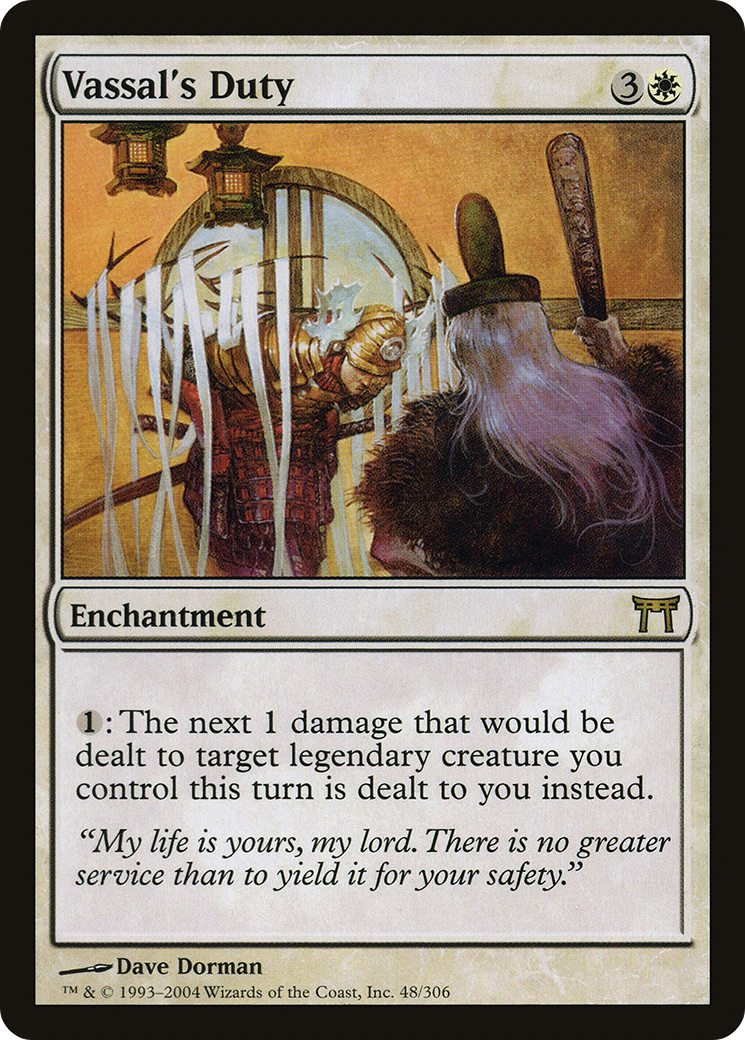 Vassal's Duty (CHK-048) [Champions of Kamigawa] MTG Single Wizards of the Coast