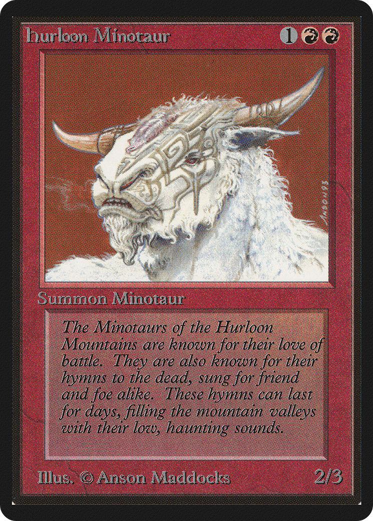 Hurloon Minotaur (LEB-) [Oldschool] Limited Edition Beta MTG Single Wizards of the Coast