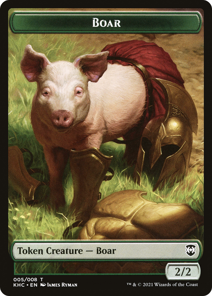 Boar (TKHC-005) [Tokens] Kaldheim Commander Tokens MTG Single Wizards of the Coast