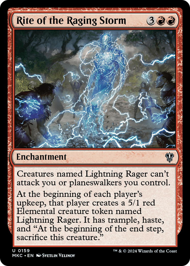 Rite of the Raging Storm (MKC-159) [Murders at Karlov Manor Commander] MTG Single Wizards of the Coast