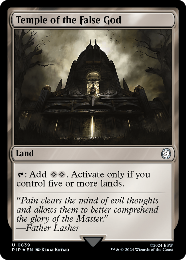 Temple of the False God (Surge Foil) (PIP-839) [Fallout] Foil MTG Single Wizards of the Coast