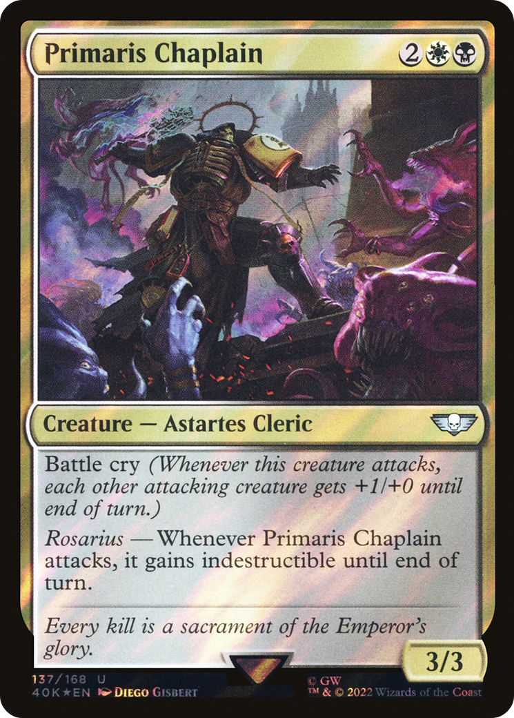 Primaris Chaplain (40K-137★) [Warhammer 40,000 Commander] Foil MTG Single Wizards of the Coast
