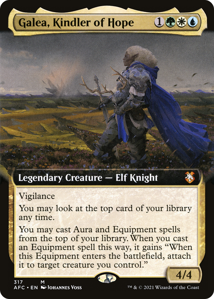 Galea, Kindler of Hope (AFC-317) [Forgotten Realms Commander] (Extended Art) MTG Single Wizards of the Coast